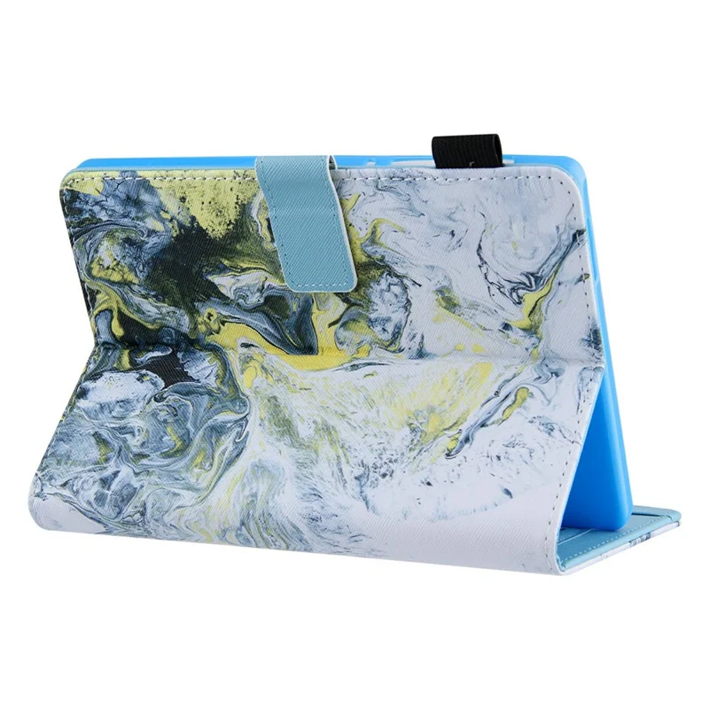 Pattern Printing Stand Card Holder PU Leather Case Cover with Auto Wake/Sleep for Amazon Kindle Paperwhite 5 (2021) - White Gold Marble Pattern