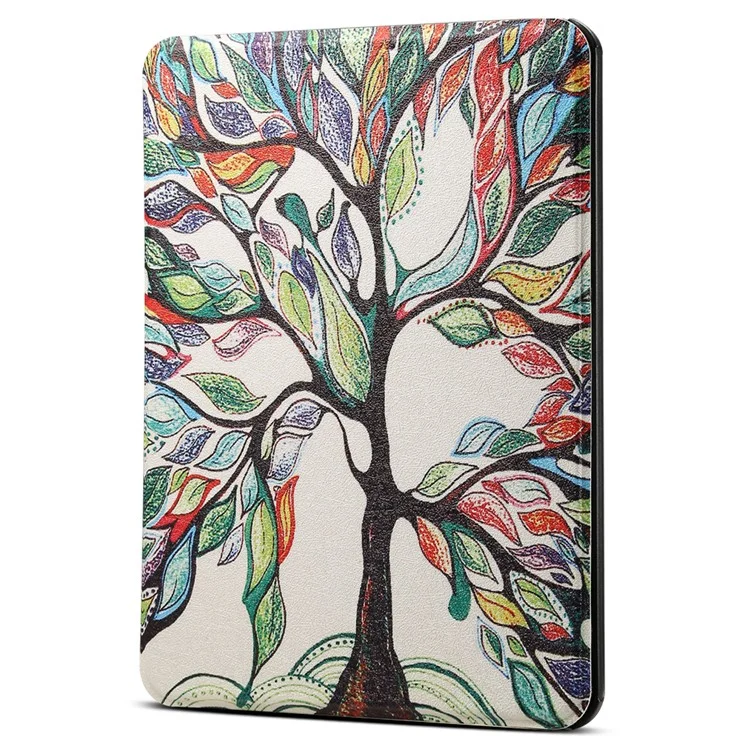 Pattern Printing Auto Wake Wake / Sleep Function Custodia In Pelle PU Per Amazon Kindle PaperWhite 5 (2021) - Albero Di Vita