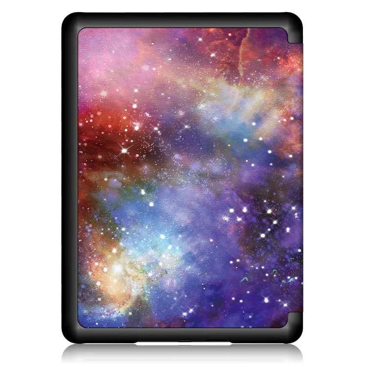Чехол-обложка с узором из искусственной кожи PU для Amazon Kindle Paperwhite 11 (2021) с функцией автоматического пробуждения/сна - Nebula