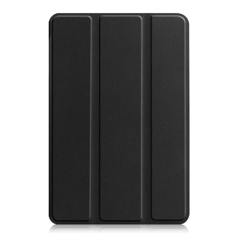 For Amazon Fire 7 (2022) Tri-fold Stand PU Leather Tablet Case Thickened Corner Anti-drop Protective Cover with Auto Wake/Sleep - Black
