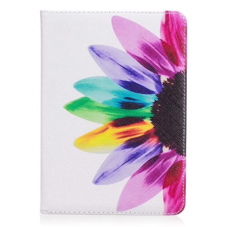 Pattern Printing Leather Wallet Case Stand for Amazon Kindle Paperwhite 3/2/1 - Colorful Petals