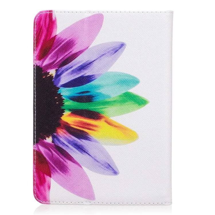 Pattern Printing Leather Wallet Case Stand for Amazon Kindle Paperwhite 3/2/1 - Colorful Petals