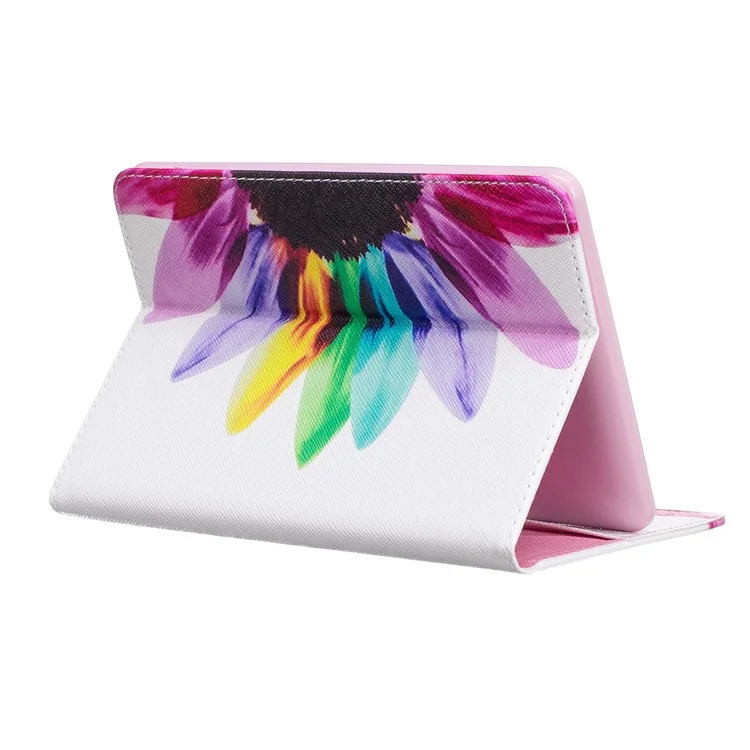 Pattern Printing Leather Wallet Case Stand for Amazon Kindle Paperwhite 3/2/1 - Colorful Petals