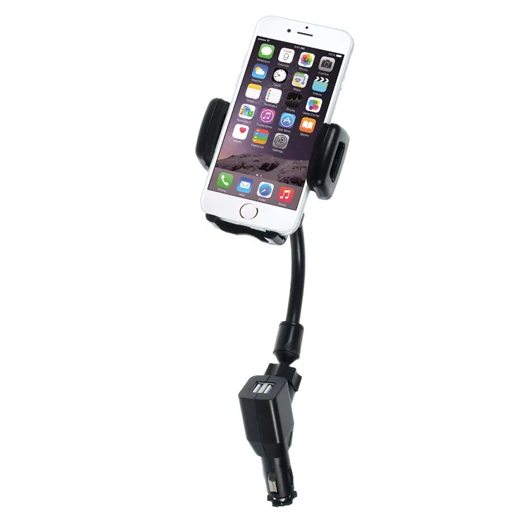 Car Cradle Mount Holder with Dual USB 2.1A Charger for iPhone 6s Plus Samsung Galaxy S6 G920