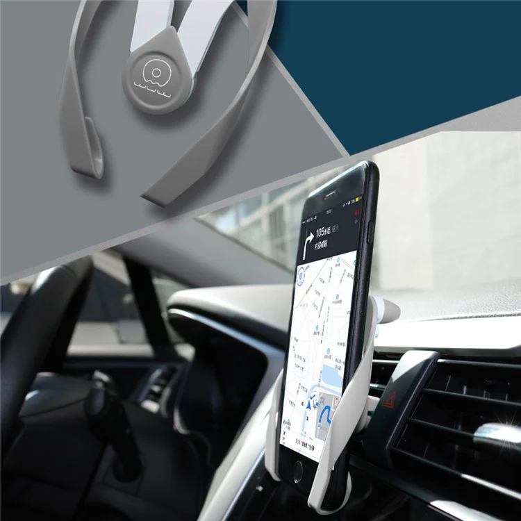 Dual USB Ports Car Charger + Car Air Vent Mount Stand + Type-C Cable Portable Set
