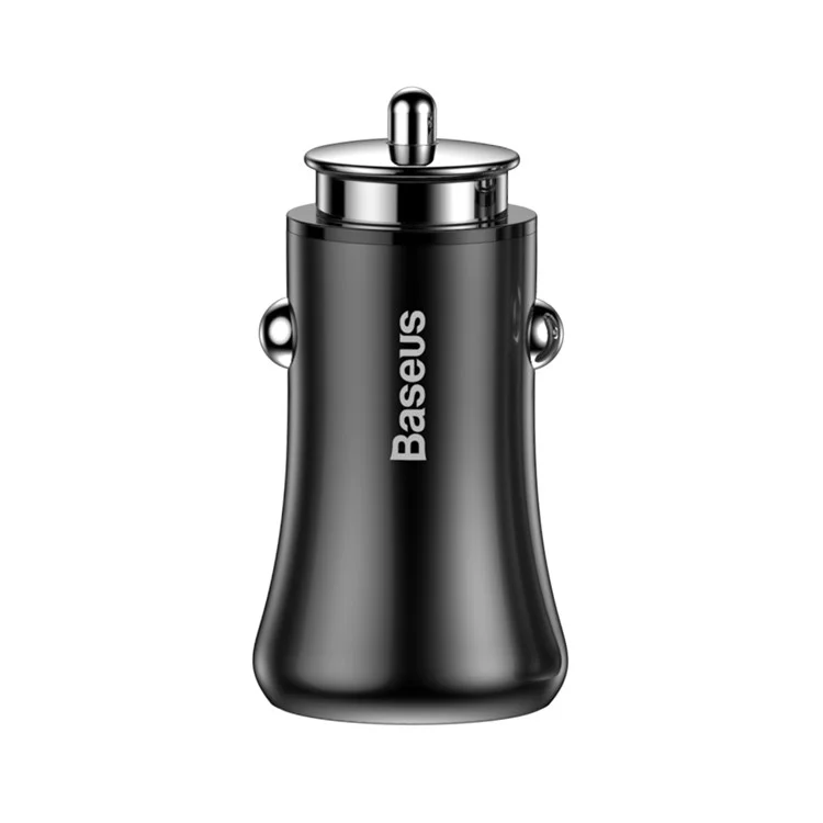 BASEUS Gentleman Series 4.8A Dual USB Smart Car Charger for iPhone iPad Samsung etc. - Black