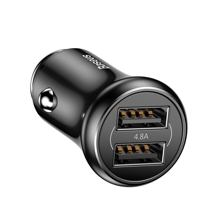 BASEUS Gentleman Series 4.8A Dual USB Smart Car Charger for iPhone iPad Samsung etc. - Black