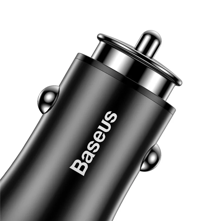 BASEUS Gentleman Series 4.8A Dual USB Smart Car Charger for iPhone iPad Samsung etc. - Black