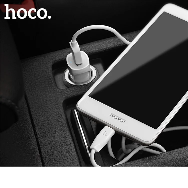 HOCO Z2 Single USB Port 1.5A Car Charger + Micro USB Charging Cable Set for Huawei Samsung Etc.