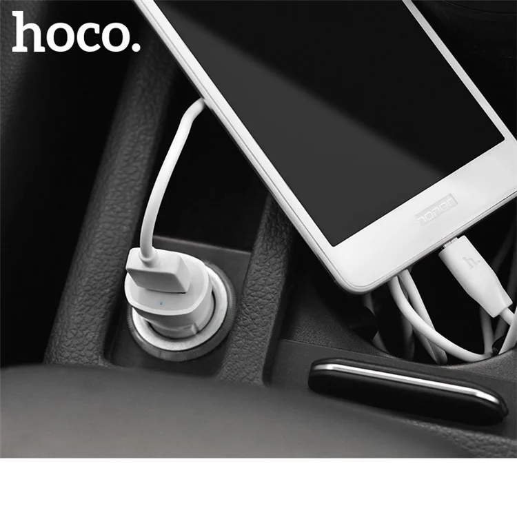 HOCO Z2 Single USB Port 1.5A Car Charger + Micro USB Charging Cable Set for Huawei Samsung Etc.