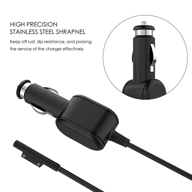 12V 2.58A Car Power Supply Adapter Laptop Cable Charger for Microsoft Surface Pro 3 & Pro 4 (i5/i7)
