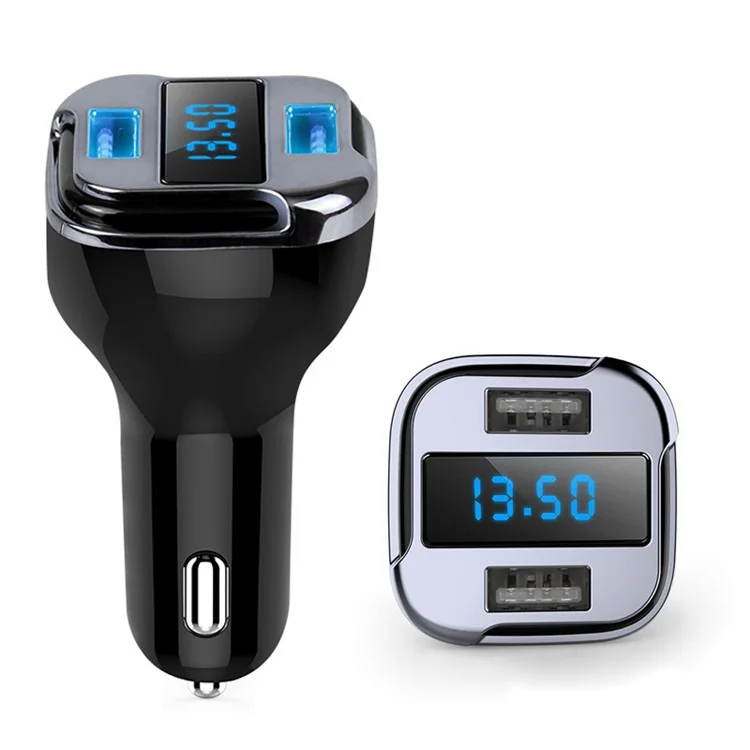GPS Tracker 4.2A Dual USB Ports LED Display Car Charger for iPhone Samsung Huawei
