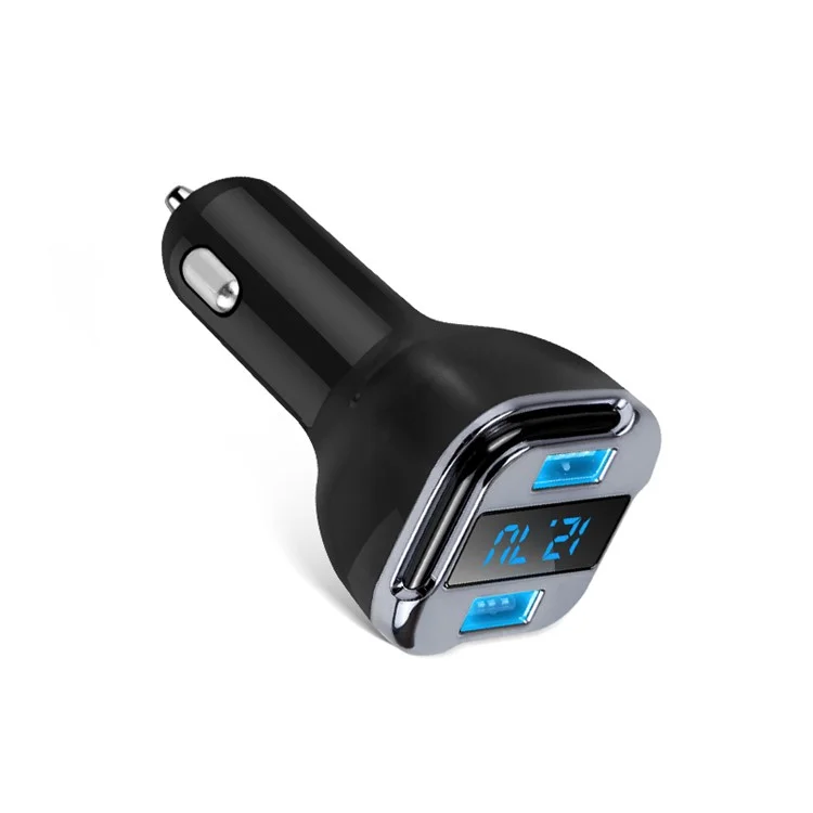 GPS Tracker 4.2A Dual USB Ports LED Display Car Charger for iPhone Samsung Huawei