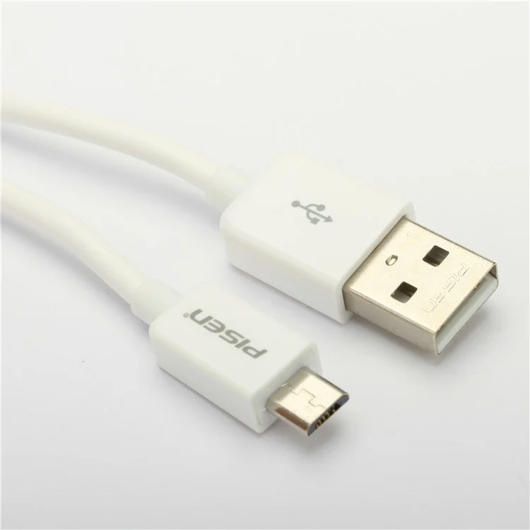 PISEN Mini Car Charger + Micro USB Charging Cable for Samsung HTC LG - White