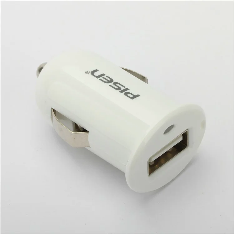PISEN Mini Car Charger + Micro USB Charging Cable for Samsung HTC LG - White