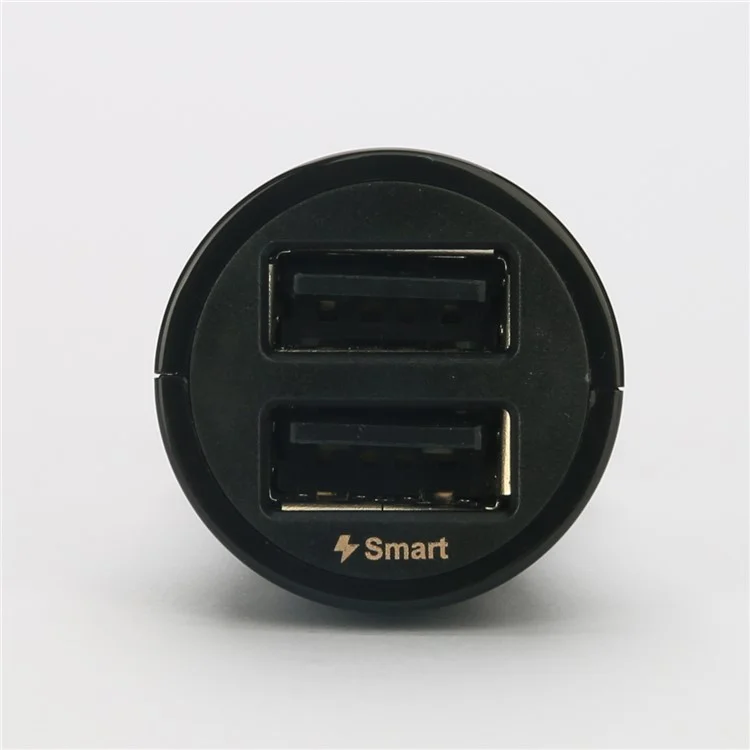 PISEN TS-C063 Dual USB Ports 2A Car Charger for iPhone iPad Samsung Smartphones - Black