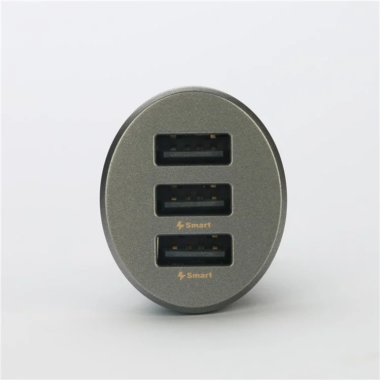 PISEN TS-C073 3 USB Ports 2.4A Car Charger for iPhone iPad Samsung Smartphones Tablets - Black