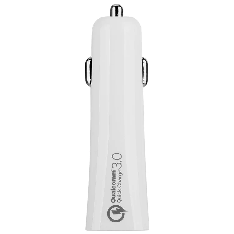 MOMAX PD QC3.0 USB + Type-C Ports Car Charger - White