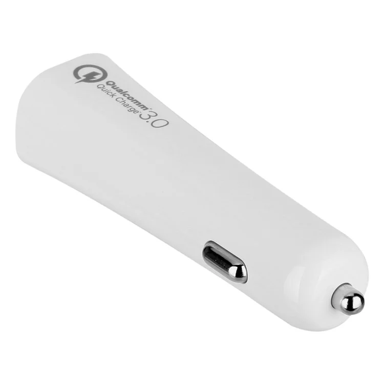 MOMAX PD QC3.0 USB + Type-C Ports Car Charger - White