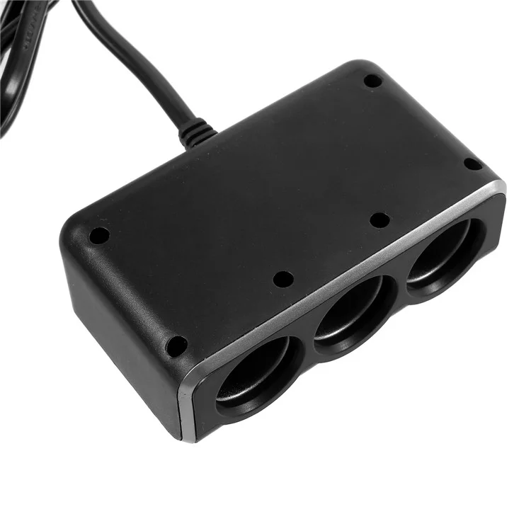 OLESSON No.1639 Universal 120W Dual USB Ports + Three Cigarette Lighter Sockets Car Power Adapter