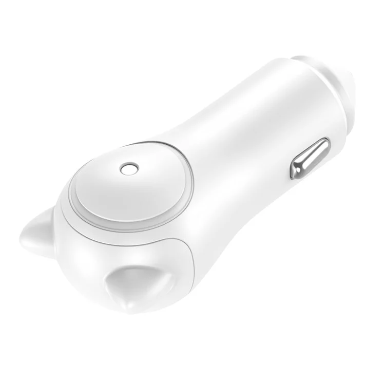 BASEUS Adorkable 5V 3A Dual Port Output Car Charger for iPhone iPad Samsung etc. - White