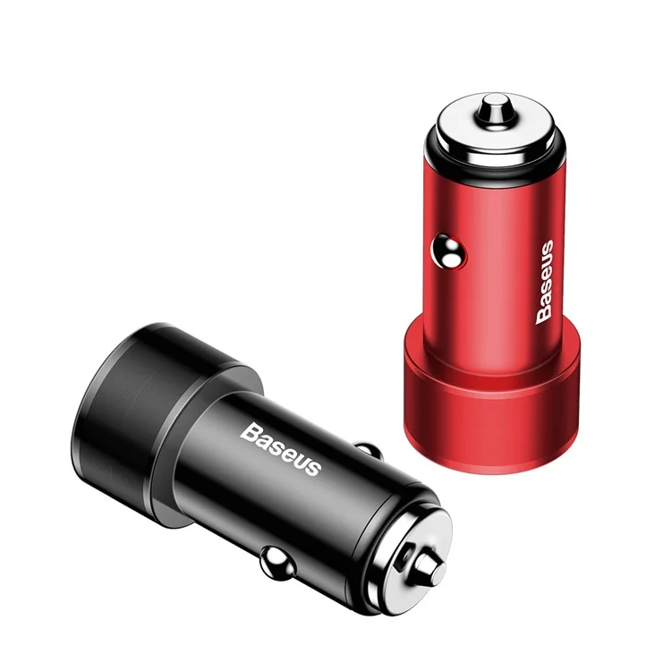 BASEUS Portable Type-C PD + QC3.0 36W Fast Car Charger for iPhone Samsung - Black