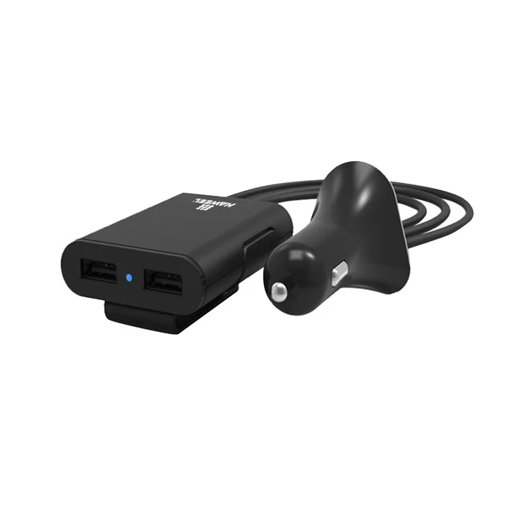 HAWEEL HWL-3001 9.6A 4 Ports USB Passenger Car Charger with Extending USB HUB 1.8m