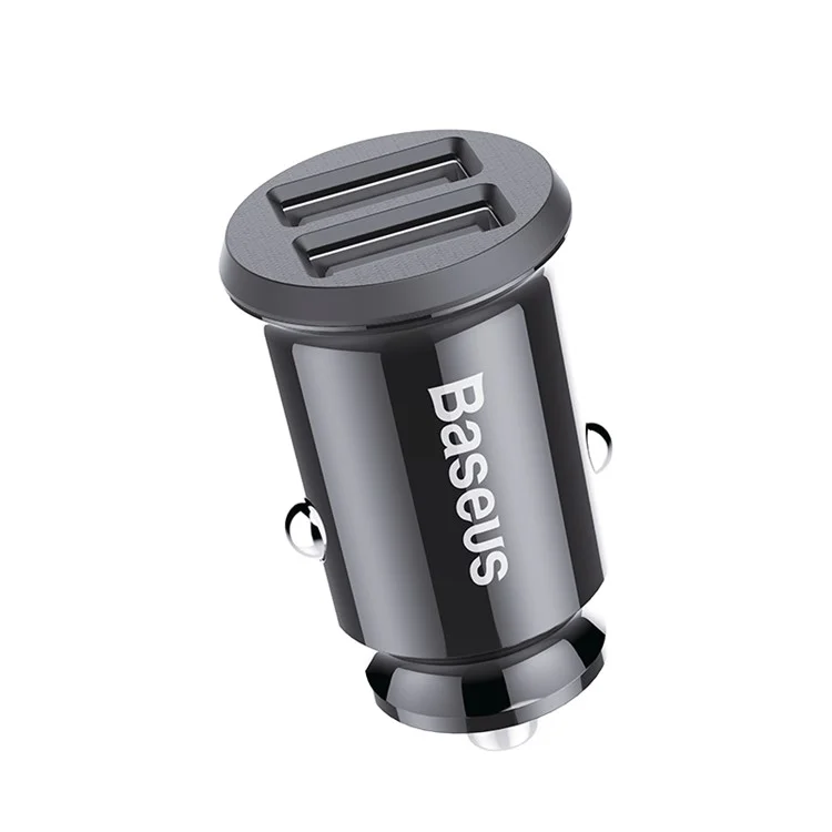 BASEUS Mini Smart Car Charger CE/FCC/ROHS Certified 3.1A Dual USB Quick Charge Car Adapter for iPhone iPad Samsung - Black