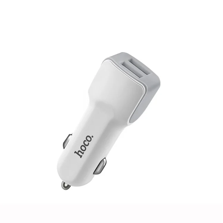 HOCO Z23 Grand Dual USB Outputs 12W Car Charger for iPhone iPad Samsung - White