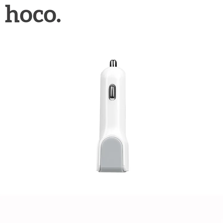 HOCO Z23 Grand Dual USB Outputs 12W Car Charger for iPhone iPad Samsung - White