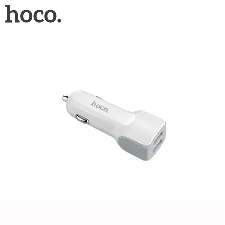HOCO Z23 Grand Dual USB Outputs 12W Car Charger for iPhone iPad Samsung - White