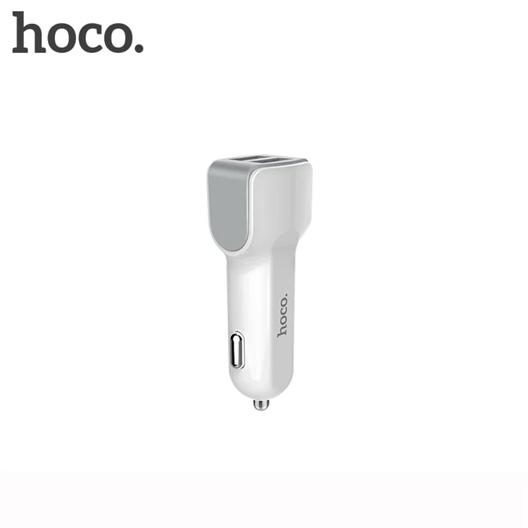HOCO Z23 Grand Dual USB Outputs 12W Car Charger for iPhone iPad Samsung - White