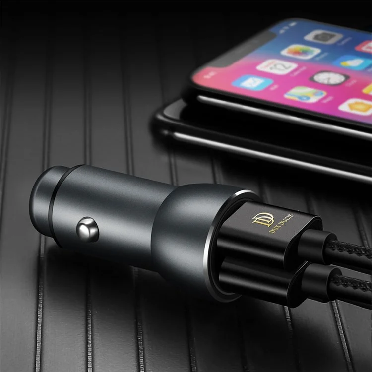 DUX DUCIS B10 36W Dual Ports QC3.0 Quick Charge USB Car Charger for iPhone Samsung Huawei