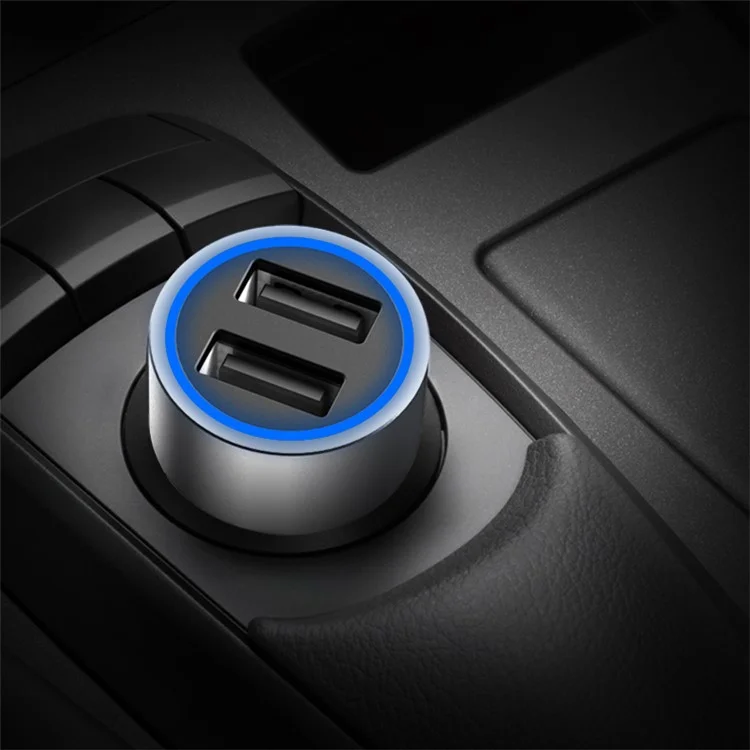 BENKS 3.4A Dual USB Port Brass Car Charger for iPhone iPad Samsung etc