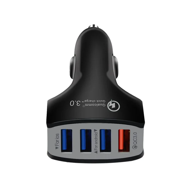 Caricabatterie da auto USB universale a 4 porte QC3.0 per telefoni cellulari per iPhone Samsung Huawei