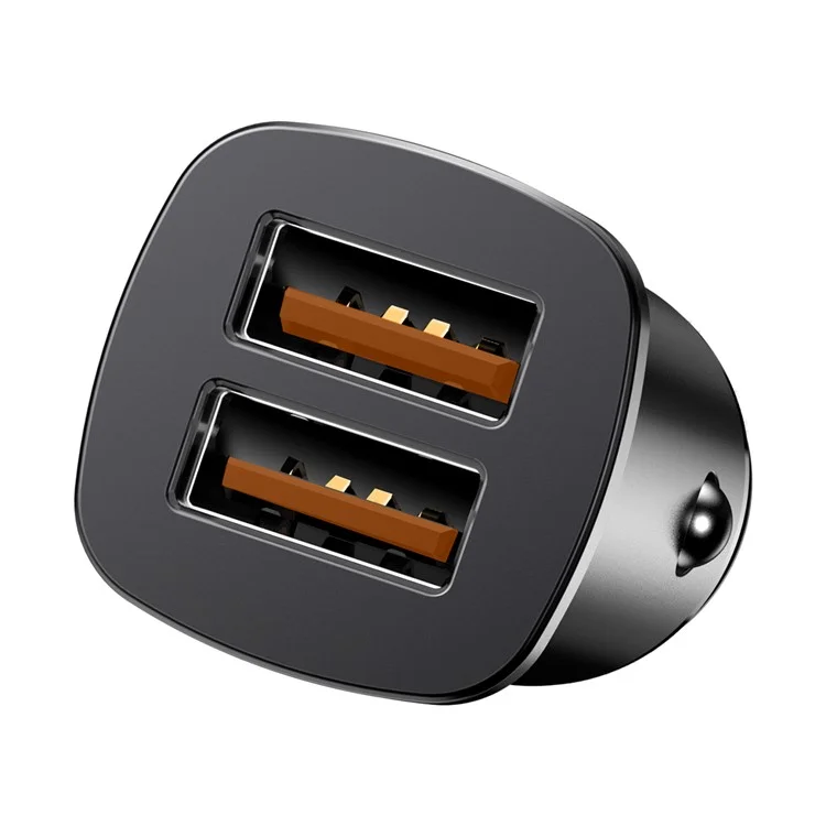 BASEUS BS-C16Q 30W Dual QC3.0 Charging Outputs Fast Car Charger for iPhone Samsung - Black