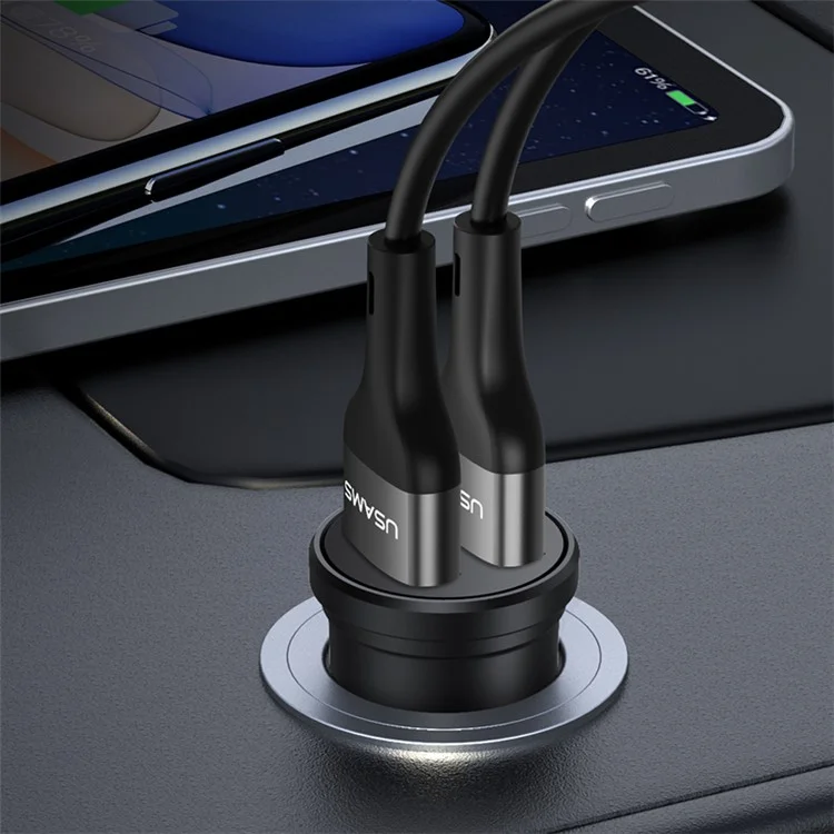 USAMS CC114 2.4A Dual USB Mini Autoladegerät