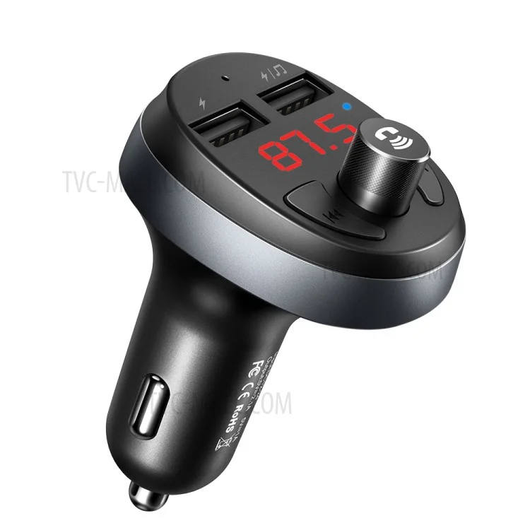 MCDODO CC-6880 Bluetooth-FM-Transmitter-Autoladegerät Kabellose Bluetooth-FM-Radioschnittstelle Musikplayer - Schwarz