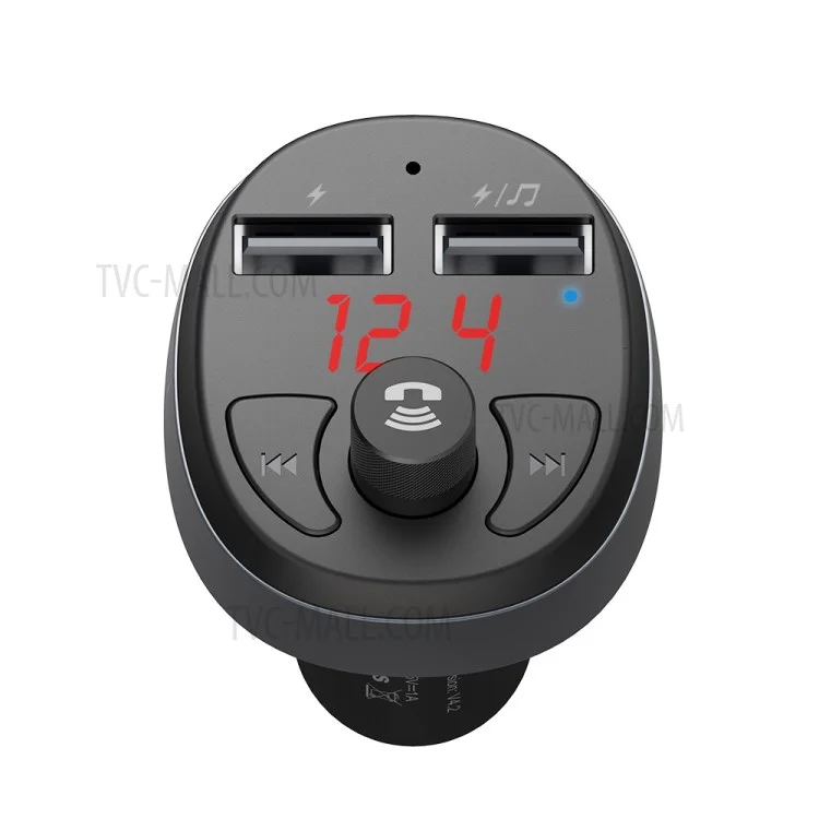MCDODO CC-6880 Bluetooth-FM-Transmitter-Autoladegerät Kabellose Bluetooth-FM-Radioschnittstelle Musikplayer - Schwarz