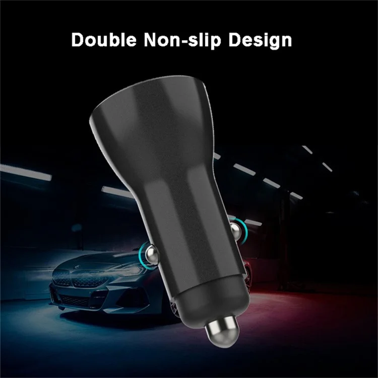Chargeur de voiture à chargement rapide 58,5 W avec prise de cigarette, 2 ports, compatible avec iPhone 12 Pro Max, Huawei P40 Pro P30