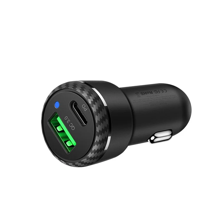 MCDODO CC-5970 MDD Dual Port Quick Charge QC3.0+PD 38W Car Charger Fast Charging Car Mobile Phone Charger Adapter