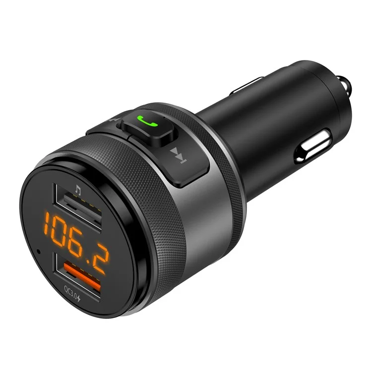 C57 Mini Dual USB QC3.0 Car Charger FM Transmitter Hands-free Call Bluetooth-compatible MP3 Music Player