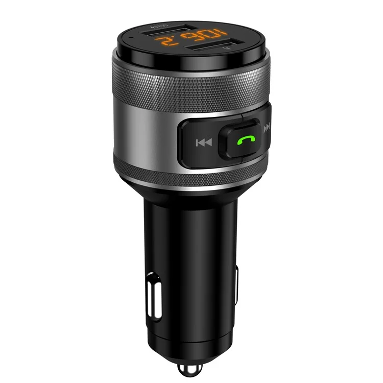 C57 Mini Dual USB QC3.0 Car Charger FM Transmitter Hands-free Call Bluetooth-compatible MP3 Music Player