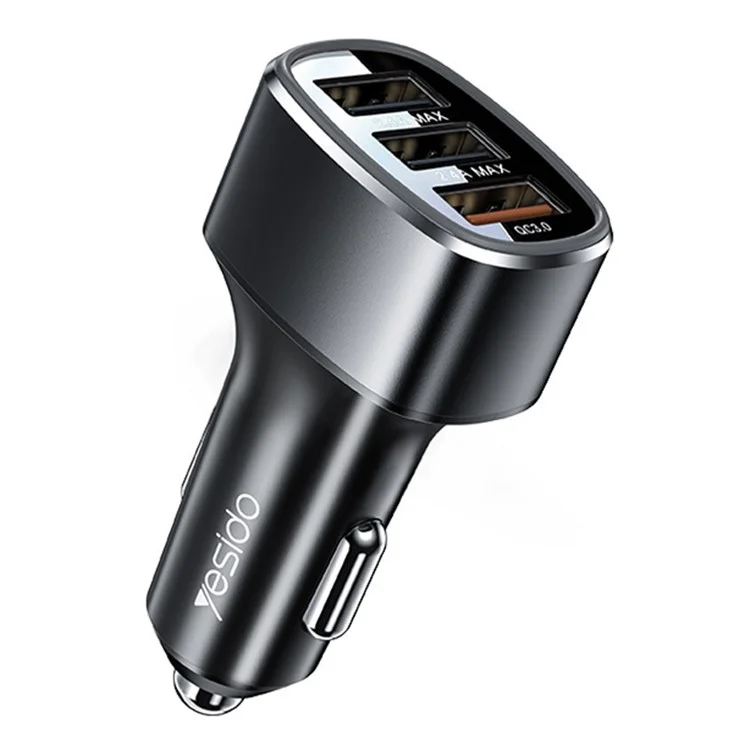 MiniPhone YESIDO Y46 QC 3.0 - Smart Car Charger 3 USB Port 42W Mini Phone Charger für iPhone / Samsung / Huawei / HTC