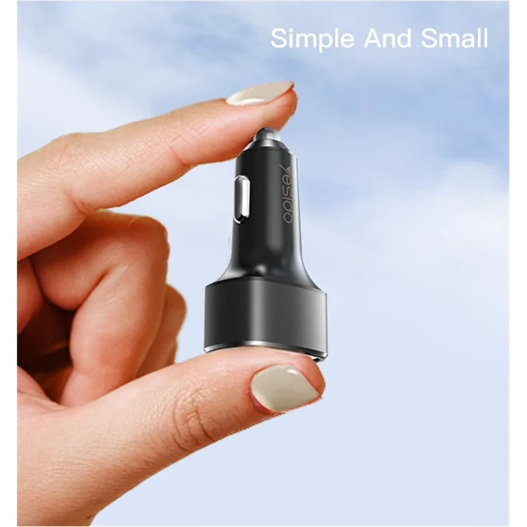 MiniPhone YESIDO Y46 QC 3.0 - Smart Car Charger 3 USB Port 42W Mini Phone Charger für iPhone / Samsung / Huawei / HTC