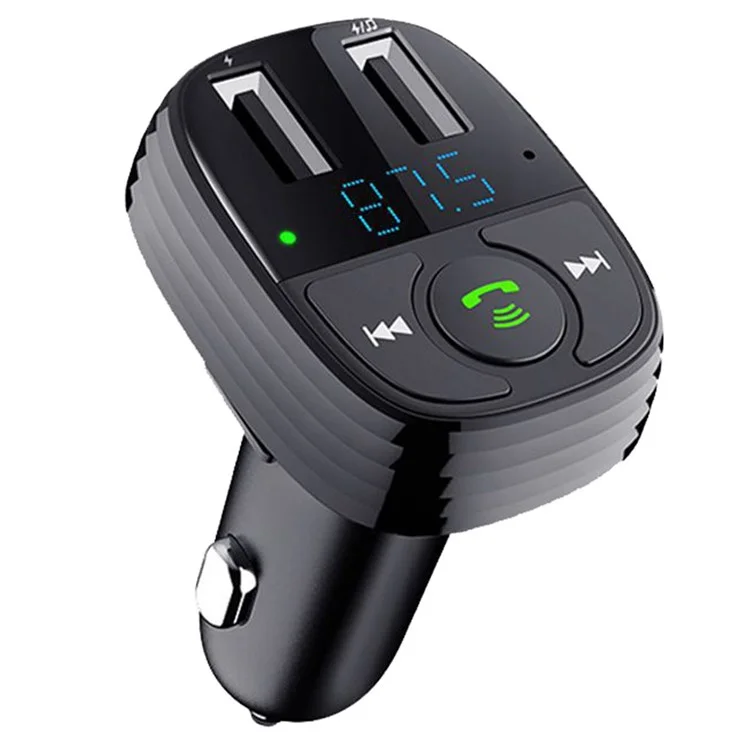 Lohee S-11 Двойной Usb-порты Fm-передатчик Bluetooth Calls Car Зарядное Устройство Зажигало - Черный