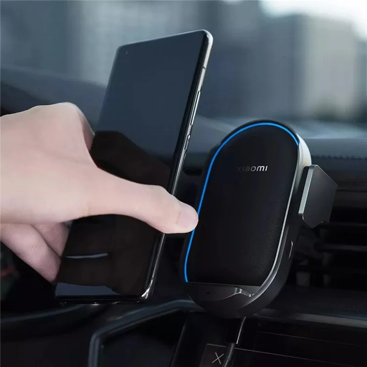 XIAOMI PRO Wireless Car Charger 50W Fast Charging Cell Phone Clip Phone Mount Dual-port Charger with Type-C Cable