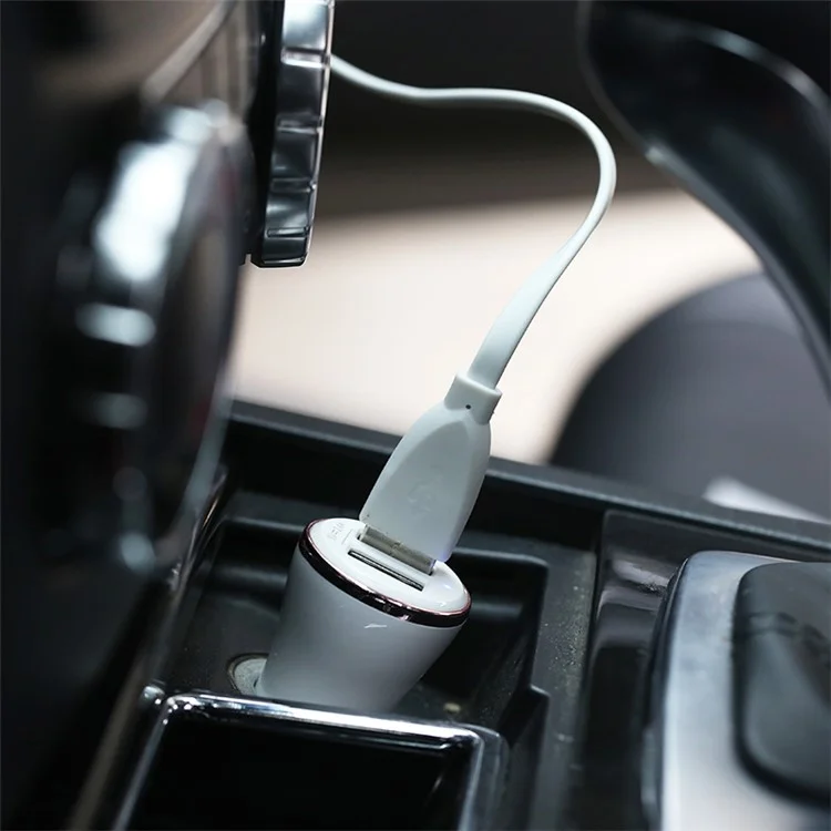 REMAX Dolfin Dual USB 2.4A Smart Car Charger for iPhone iPad Samsung HTC - Rose Gold Color