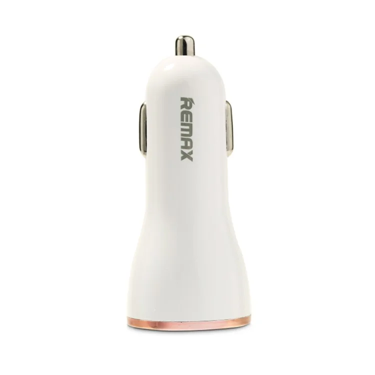 REMAX Dolfin Triple Ports 3.4A USB Car Charger for iPhone iPad Samsung HTC - Rose Gold Color