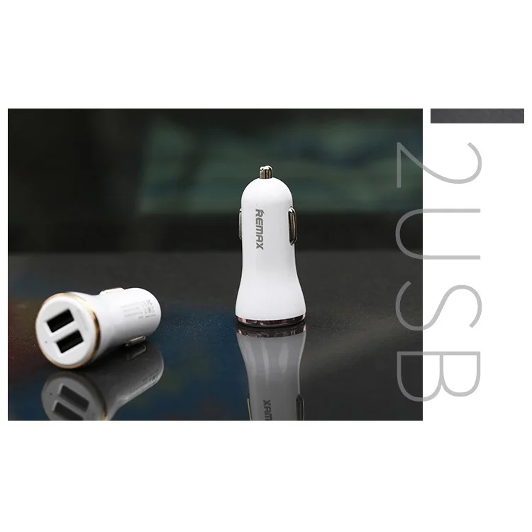 REMAX Dolfin Triple Ports 3.4A USB Car Charger for iPhone iPad Samsung HTC - Rose Gold Color